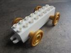 Lego Duplo Car Base 2x8x1,5 with Spoked Wheels (zie foto's), Ophalen of Verzenden, Gebruikt, Losse stenen, Duplo