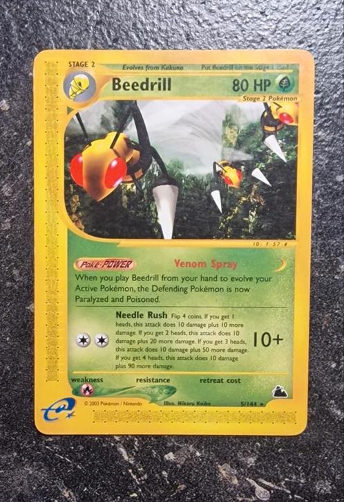 Beedrill 5/144 Pokemon Skyridge, Hobby en Vrije tijd, Verzamelkaartspellen | Pokémon, Zo goed als nieuw, Losse kaart, Ophalen