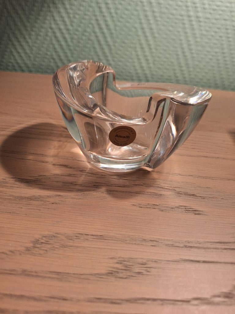 Amalfi Kristallen waxinelichtje lichtje houder, Antiek en Kunst, Ophalen of Verzenden