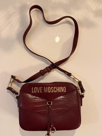 Love Moschino Crossbody Tas Bordeaux beschikbaar voor biedingen
