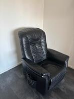 Himolla elektrische fauteuil - Zwart leer, Ophalen, Gebruikt, Leer, 75 tot 100 cm