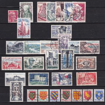 Frankrijk jaarcollectie 1954 gestempeld. YT nrs. 968 - 1005 beschikbaar voor biedingen
