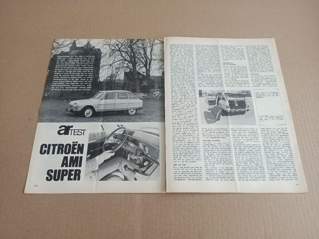 Auto Test (uit oud tijdschrift) Citroen AMi Super (1973), Boeken, Auto's | Folders en Tijdschriften, Gelezen, Citroën, Verzenden