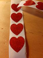 50 stickers rood hartje 2,5 x 2,5 cm, Verzenden, Nieuw, Materiaal
