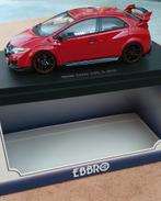 Ebbro 1/43 Honda Civic 2015 Type R  Rood, Ophalen of Verzenden, Nieuw, Auto, Overige merken