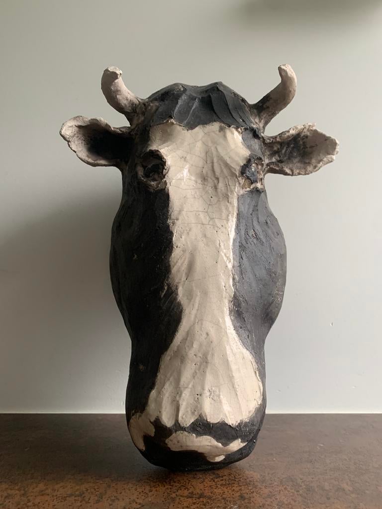 Kunst Keramiek Koeien kop, Huis en Inrichting, Woonaccessoires | Overige, Nieuw, Ophalen of Verzenden