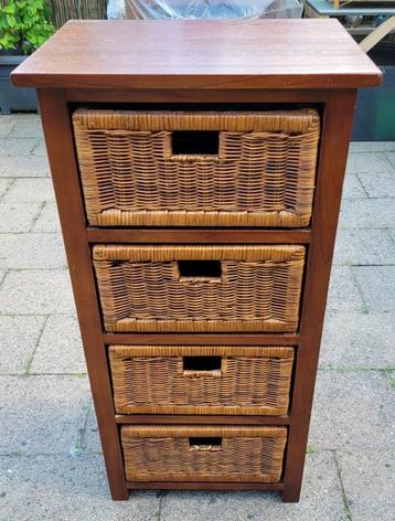Ladenkast met mandjes