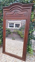 Antieke spiegel massief hout groot, Ophalen, Rechthoekig, 50 tot 100 cm, 150 tot 200 cm