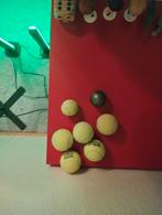 6 Tennisballen en èèn van metaal., Sport en Fitness, Tennis, Ophalen of Verzenden, Ballen, Overige merken, L00