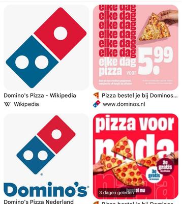 Domino’s kortingscode korting pizza!! beschikbaar voor biedingen