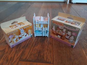 Sylvanian 3 setjes WC, party, stapelbed in originele doosje beschikbaar voor biedingen