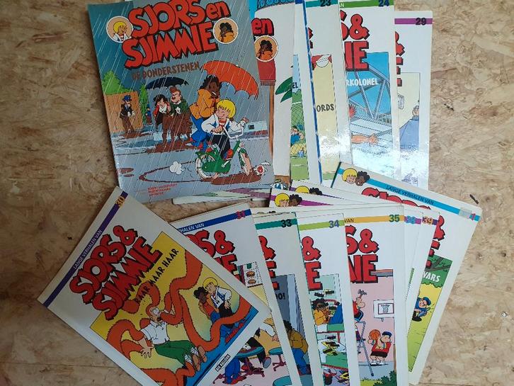 Sjors en Sjimmie albums, Boeken, Stripboeken, Gelezen, Meerdere stripboeken, Ophalen of Verzenden