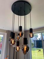 Hanglamp rond sfeervol incl 9 glazen bollen en lampen, Huis en Inrichting, Lampen | Hanglampen, Ophalen of Verzenden, Zo goed als nieuw