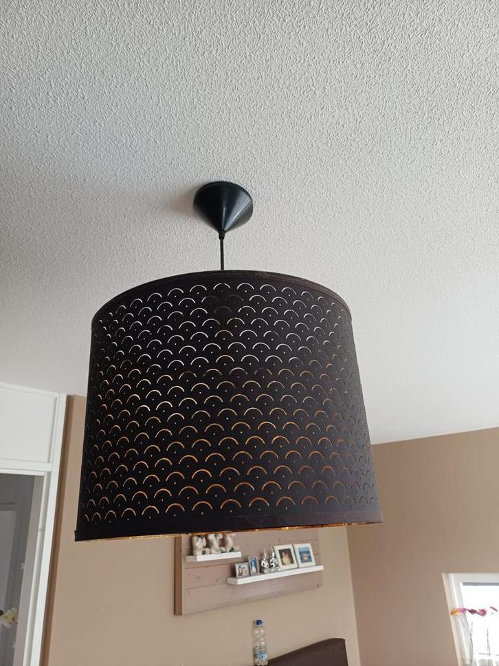Hanglamp Rond Zwart/Goud - 44cm, Huis en Inrichting, Lampen | Hanglampen, Ophalen