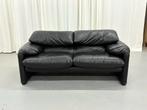 Cassina Maralunga Leren 2-zitsbank, Huis en Inrichting, Banken | Bankstellen, Ophalen, Zo goed als nieuw, Italiaans design, Leer
