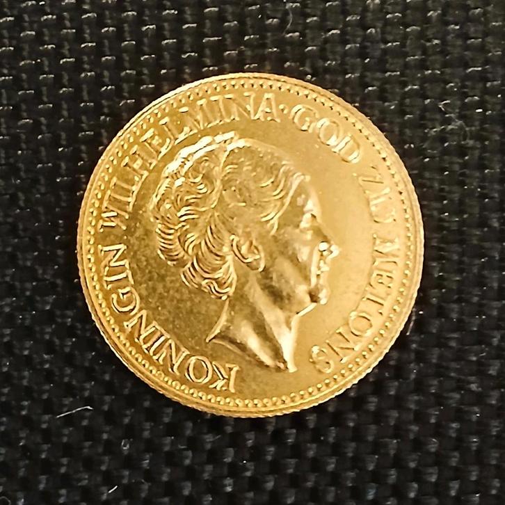 (BLACK FRIDAY 50%) 1927 10 Gulden Wilhelmina naslag tientje, Postzegels en Munten, Munten | Nederland, Losse munt, 10 gulden, Koningin Wilhelmina