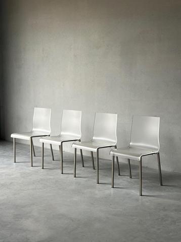 Set of 4 minimalistische chrome transparant stoelen beschikbaar voor biedingen