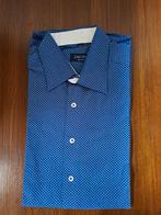 Blauw overhemd korte mouw maat L van John Cabot 100% katoen., Halswijdte 41/42 (L), John Cabot, Gedragen, Verzenden