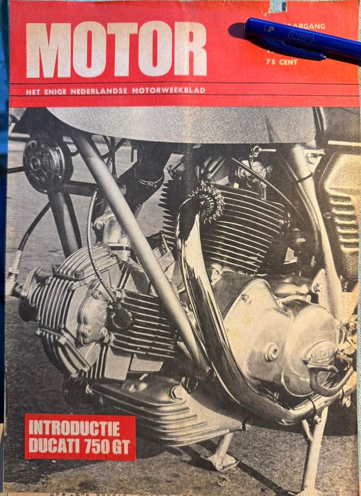 Knipsel Ducati 750GT, Verzenden, Zo goed als nieuw, Motoren
