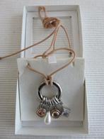 Ti sento zilveren kettinghanger aan koord, Sieraden, Tassen en Uiterlijk, Met edelsteen, Nieuw, Ophalen of Verzenden, Zilver