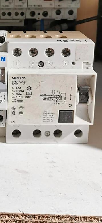 Siemens 5SM1346-6 RCCB FI Aardlekschakelaar beschikbaar voor biedingen