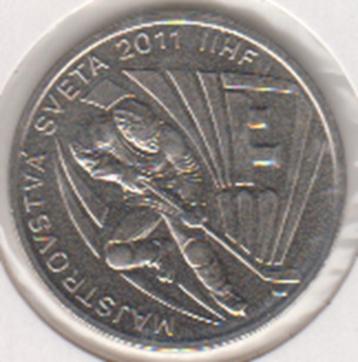 Slowakije penning Wereldkampioenschappen IJshockey 2011 UNC beschikbaar voor biedingen