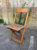 Vintage Houten Klapstoel - Trappistenbier Helmond, Ophalen, Gebruikt, Bruin, Eén