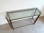 Messing Sidetable / console tafel – Hollywood Regency, Ophalen, 100 tot 150 cm, -, -