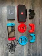 Nintendo switch met rood/blauw controller, Spelcomputers en Games, Spelcomputers | Nintendo Switch, Ophalen, Zo goed als nieuw