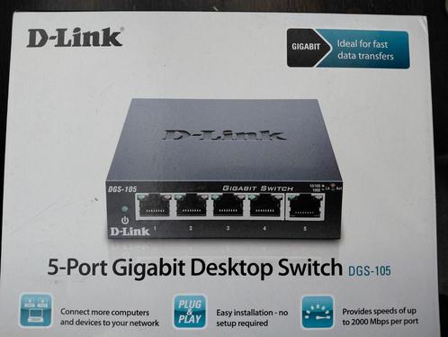D-link netwerk switch gigabit 5 port NIEUW!, Computers en Software, Netwerk switches, Zo goed als nieuw, Ophalen of Verzenden