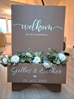 Bruiloft welkomstbord, Ophalen of Verzenden, Gebruikt, Versiering, Geboorte of Huwelijk