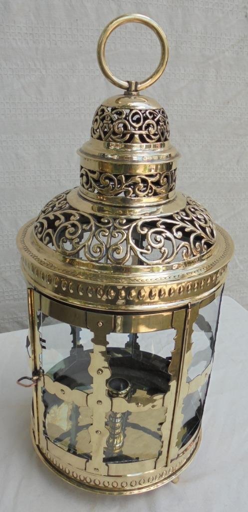 mooie antieke lantaarn kaarsenlantaarn lamp kandelaar, Antiek en Kunst, Antiek | Overige Antiek, Ophalen of Verzenden
