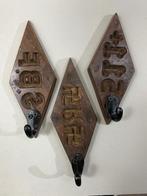 Set wiebervorm kapstok haken 20x9 cm India, pr.p.drie stuks, Ophalen of Verzenden