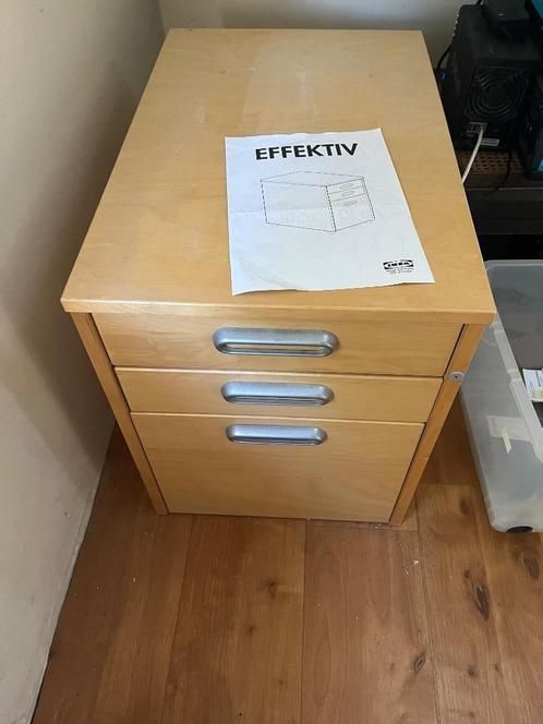Buro meubel ladenkastje IKEA effektiv, Huis en Inrichting, Bureaus, Zo goed als nieuw, Bureau, Met wielen, Ophalen