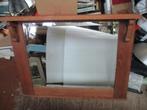 spiegel, eiken, geslepen glas, Huis en Inrichting, Ophalen, Gebruikt, Minder dan 100 cm, Rechthoekig