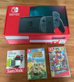 Nintendo Switch V2 2019, Spelcomputers en Games, Spelcomputers | Nintendo Switch, Met 2 controllers, Zo goed als nieuw, Met games