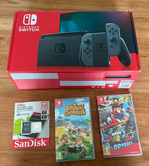 Nintendo Switch V2 2019, Spelcomputers en Games, Spelcomputers | Nintendo Switch, Zo goed als nieuw, Switch 2019 Upgrade, Met 2 controllers