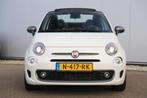 Fiat 500 C 1.0 Hybrid Sport Cabrio 16 inch LMV Half Leder Na, Auto's, Fiat, Stof, Euro 6, Wit, Origineel Nederlands