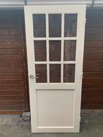 Nette witte binnendeur met ruitjes, Doe-het-zelf en Verbouw, Deuren en Horren, 80 tot 100 cm, Gebruikt, Glas, Ophalen