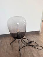 Glazen Tafellamp met Metalen Poten, Ophalen, Zo goed als nieuw, Glas, Minder dan 50 cm