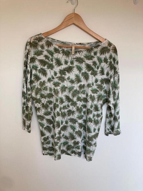 Bellerose dungebreide trui linnen met print groen maat 2/M, Kleding | Dames, Truien en Vesten, Zo goed als nieuw, Maat 38/40 (M)