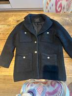 Maje zwarte tweed jas - maat 36, Ophalen of Verzenden, Maat 36 (S), Zwart