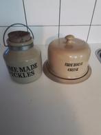Aardewerk set - 'Home Made Pickles' & 'Farm House Cheese', Antiek en Kunst, Antiek | Keramiek en Aardewerk, Ophalen of Verzenden