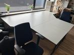 Groot dubbel bureau incl 2 bureaustoelen, Ophalen, Zo goed als nieuw