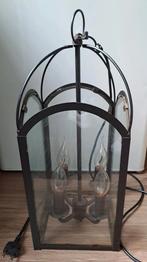 Vintage Zwart Metalen Kandelaar Lamp Ophalen, Antiek en Kunst, Antiek | Lampen, Ophalen