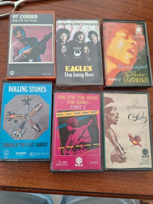 6x cassette Rolling Stones, Jimi Hendrix, Cd's en Dvd's, Cassettebandjes, Gebruikt, Origineel, 1 bandje, Ophalen of Verzenden