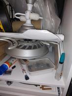 Plafondlamp met ventilator (compleet), Ophalen of Verzenden, Zo goed als nieuw, Glas