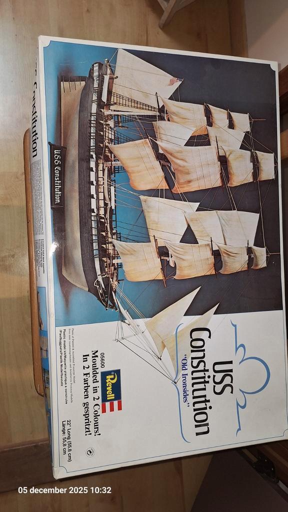 Revell USS Constitution modelbouwdoos, Hobby en Vrije tijd, Modelbouw | Boten en Schepen, Zo goed als nieuw, 1:50 tot 1:200, Revell