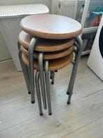 4 stuks stapelbare krukken, Huis en Inrichting, Krukjes, Ophalen of Verzenden, Zo goed als nieuw, Staal