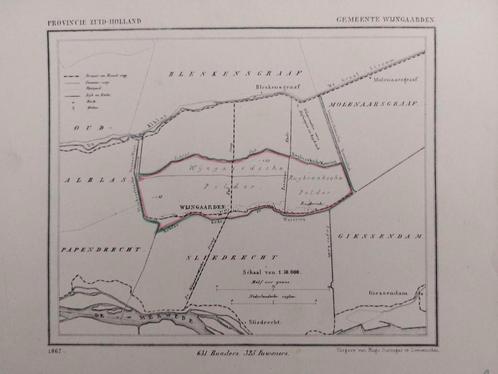 198 / Litho uit 1867 door J. Kuyper van Wijngaarden ZH, Antiek en Kunst, Kunst | Litho's en Zeefdrukken, Ophalen of Verzenden